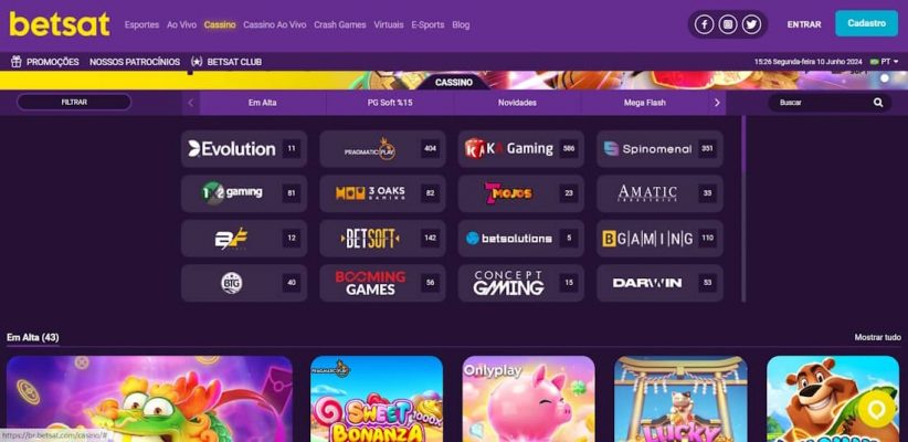 Betsat Casino Online - Jogue gratuitamente no site oficial